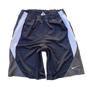 Vintage y2k Baggy Nike Basketball Athletic Shorts Mesh size large Black Grey